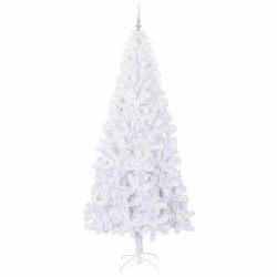 Sapin de Noël artificiel avec 300 LED Blanc 240 cm PVC et Acier 548159548159