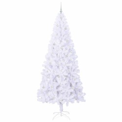 Sapin de Noël artificiel avec 300 LED Blanc 240 cm PVC et Acier 548159548159