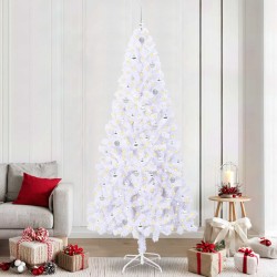 Sapin de Noël artificiel avec 300 LED Blanc 240 cm PVC et Acier 548160548160