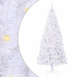 Sapin de Noël artificiel avec 300 LED Blanc 240 cm PVC et Acier 548160548160