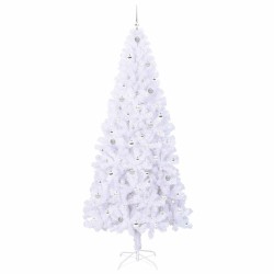 Sapin de Noël artificiel avec 300 LED Blanc 240 cm PVC et Acier 548160548160