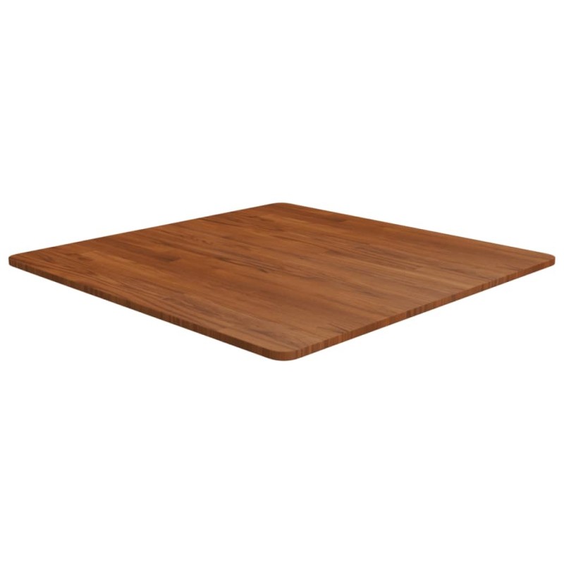 Dessus de table carré Marron foncé80x80x1,5cm Bois chêne traité 548183548183