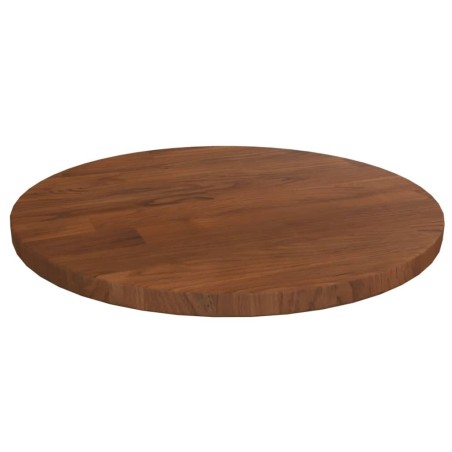 Dessus de table rond Marron foncé Ø30x1,5cm Chêne massif traité 548185548185
