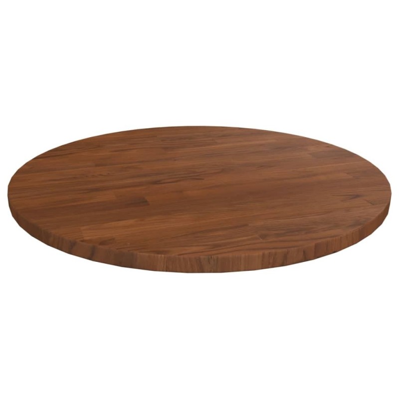 Dessus de table rond Marron foncé Ø40x1,5cm Chêne massif traité 548201548201