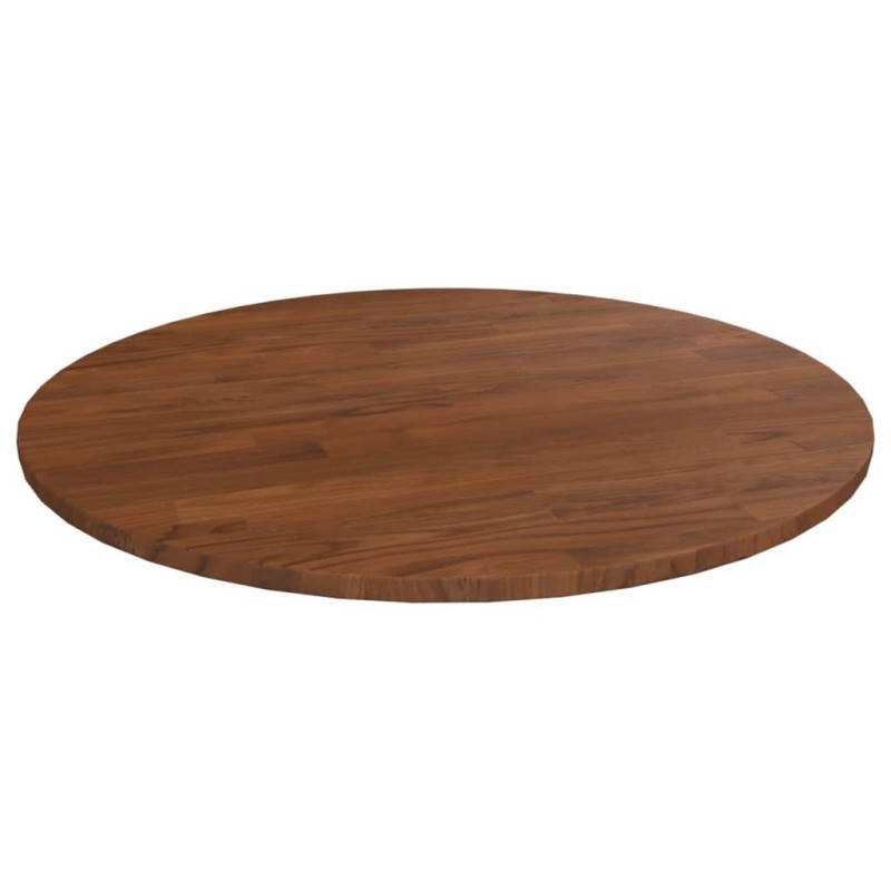 Dessus de table rond Marron foncé Ø60x1,5cm Chêne massif traité 548203548203