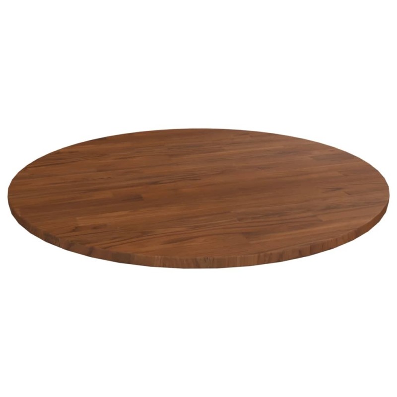 Dessus de table rond Marron foncé Ø70x1,5cm Chêne massif traité 548205548205