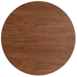 Dessus de table rond Marron foncé Ø70x1,5cm Chêne massif traité 548205548205