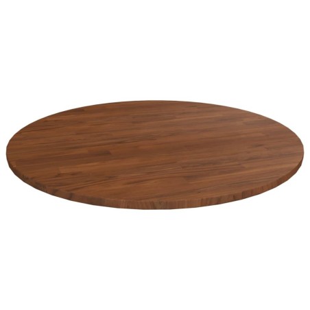 Dessus de table rond Marron foncé Ø90x1,5cm Chêne massif traité 548206548206