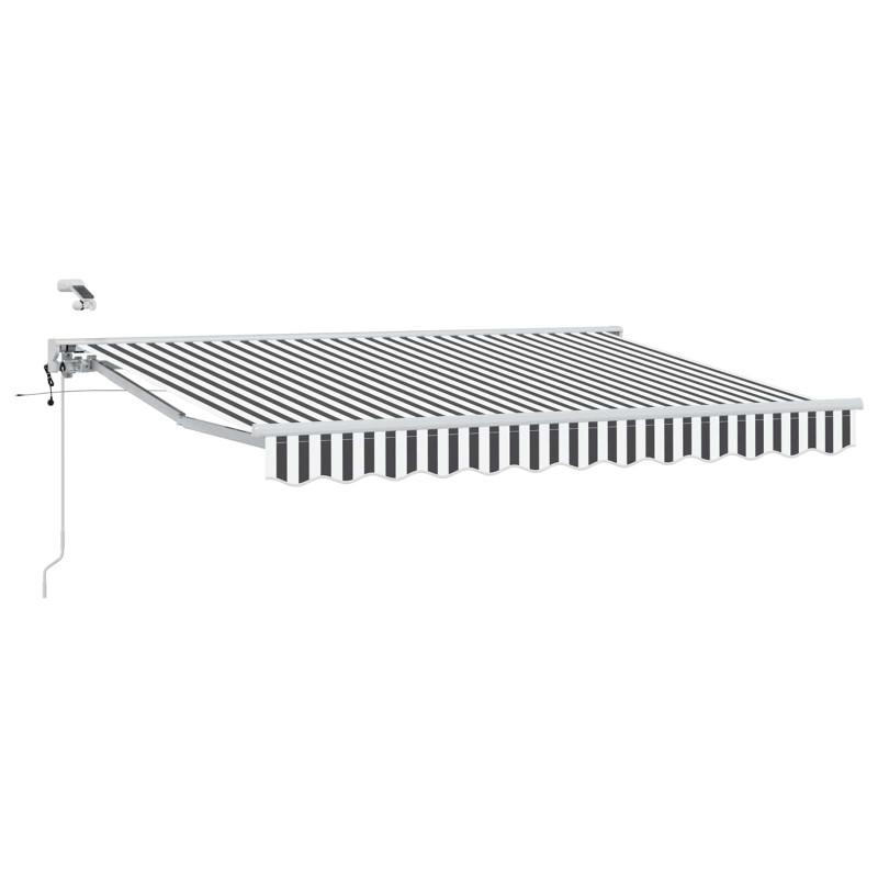 Auvent rétractable électrique Anthracite et blanc 2,5 x 2 m 548218548218