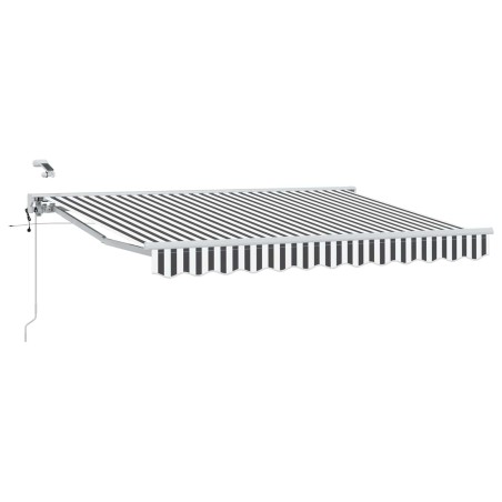 Auvent rétractable électrique Anthracite et blanc 2,5 x 2 m 548218548218