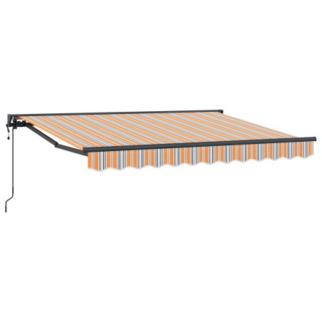 Auvent rétractable électrique Orange, Gris et Bleu 3,5 x 2 m 548238548238