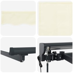 Auvent rétractable électrique Crème 2,5 x 2 m 548246548246