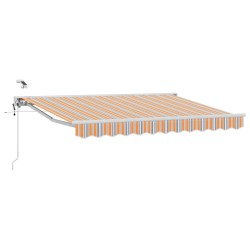 Auvent rétractable électrique Bleu et Orange 2,5 x 2 m 548250548250
