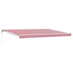 Auvent rétractable électrique Rouge et Blanc 4 × 3 m 548254548254
