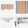 Auvent rétractable électrique Orange, Gris, Bleu, Blanc 4 × 3 m 548255548255