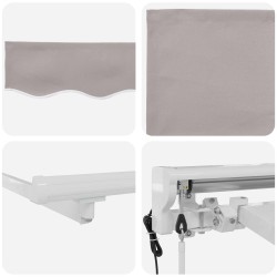 Auvent rétractable électrique Gris clair 4 × 3 m 548268548268