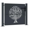 Portail de jardin Anthracite 100x100 cm Acier Design Arbre 548286548286