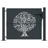 Portail de jardin Anthracite 100x100 cm Acier Design Arbre 548286548286