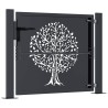 Portail de jardin Anthracite 100x100 cm Acier Design Arbre 548286548286