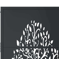 Portail de jardin Anthracite 100x100 cm Acier Design Arbre 548286548286