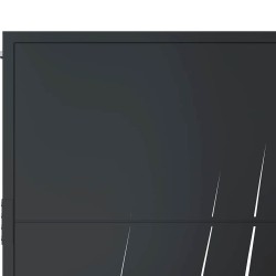 Portail de jardin Anthracite 100x75 cm Acier Design Herbe 548288548288