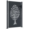 Portail de jardin anthracite 100x150 cm acier conception d'arbre 548289548289