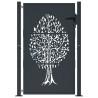 Portail de jardin anthracite 100x150 cm acier conception d'arbre 548289548289
