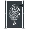 Portail de jardin anthracite 100x125 cm acier conception d'arbre 548290548290