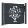 Portail de jardin anthracite 100x75 cm acier conception d'arbre 548291548291