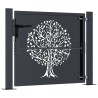 Portail de jardin anthracite 100x75 cm acier conception d'arbre 548291548291