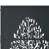 Portail de jardin anthracite 100x75 cm acier conception d'arbre 548291548291