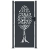 Portail de jardin Anthracite 100x175 cm Acier Design Arbre 548293548293