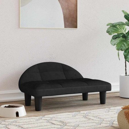 Lit pour chien noir 70x52x30 cm velours 548297548297