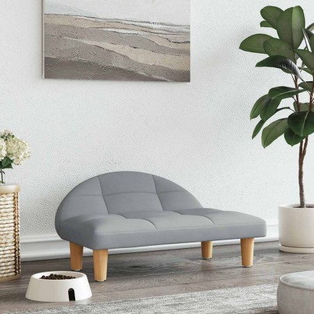 Lit pour chien gris clair 70x52x30 cm tissu 548299548299