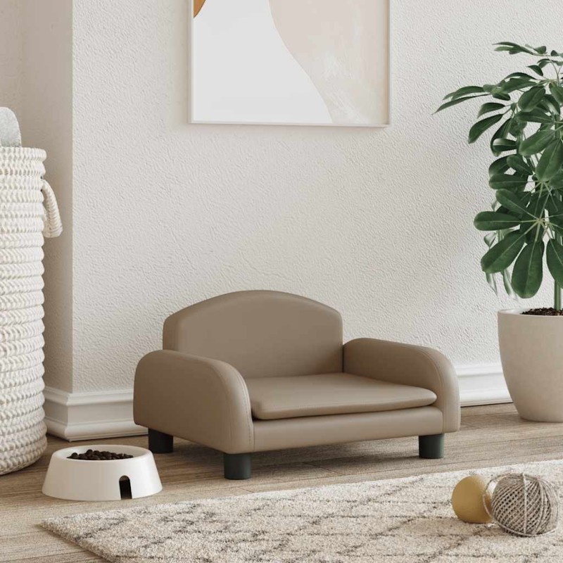 Lit pour chien cappuccino 50x40x30 cm similicuir 548305548305