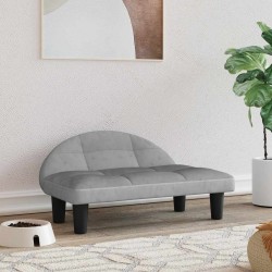 Lit pour chien gris clair 70x52x30 cm velours 548318548318