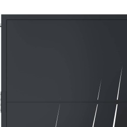 Portail de jardin Anthracite 100x125 cm Acier Design Herbe 548327548327