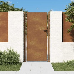 Portail de jardin 100x175 cm en acier Corten 548332548332