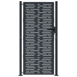 Portail de jardin Anthracite 100x200 cm Acier Design carré 548333548333