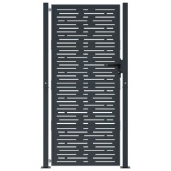 Portail de jardin Anthracite 100x175 cm Acier Design carré 548334548334