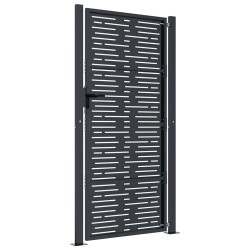 Portail de jardin Anthracite 100x175 cm Acier Design carré 548334548334