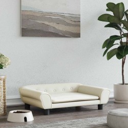 Lit pour chien crème 70x48x22 cm velours 548338548338