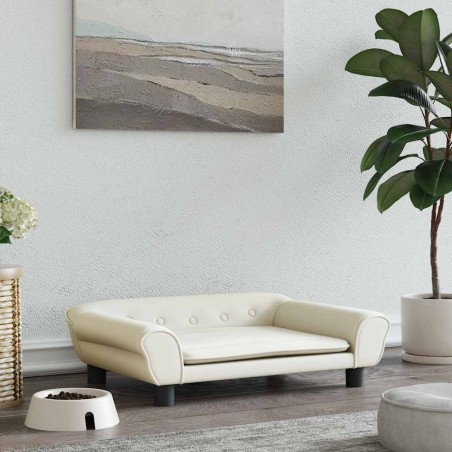 Lit pour chien crème 70x48x22 cm velours 548338548338