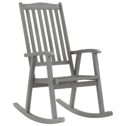 Chaise à bascule avec coussins Gris Bois d'acacia massif 548345548345