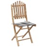 Chaises pliables de jardin lot de 2 avec coussins Bambou 548348548348