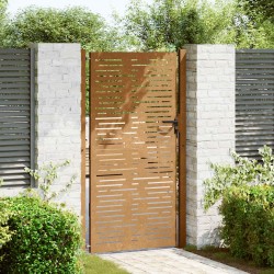 Portail de jardin 100x175 cm en acier Corten, design carré 548350548350
