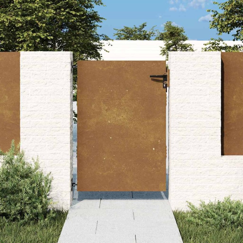 Portail de jardin 85x125 cm acier corten 548353548353