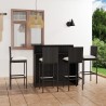 Ensemble de bar de jardin avec coussins 5 pcs Noir 548361548361