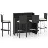 Ensemble de bar de jardin avec coussins 5 pcs Noir 548361548361