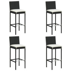 Ensemble de bar de jardin avec coussins 5 pcs Noir 548361548361